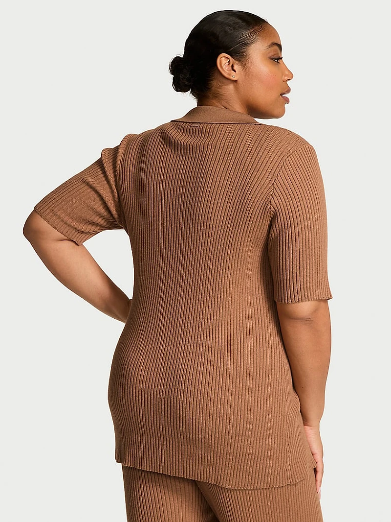 Luxe Ribbed Knit Flyaway Cardigan