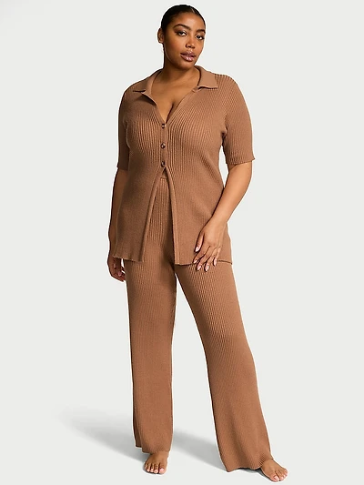 Luxe Ribbed Knit Flyaway Cardigan