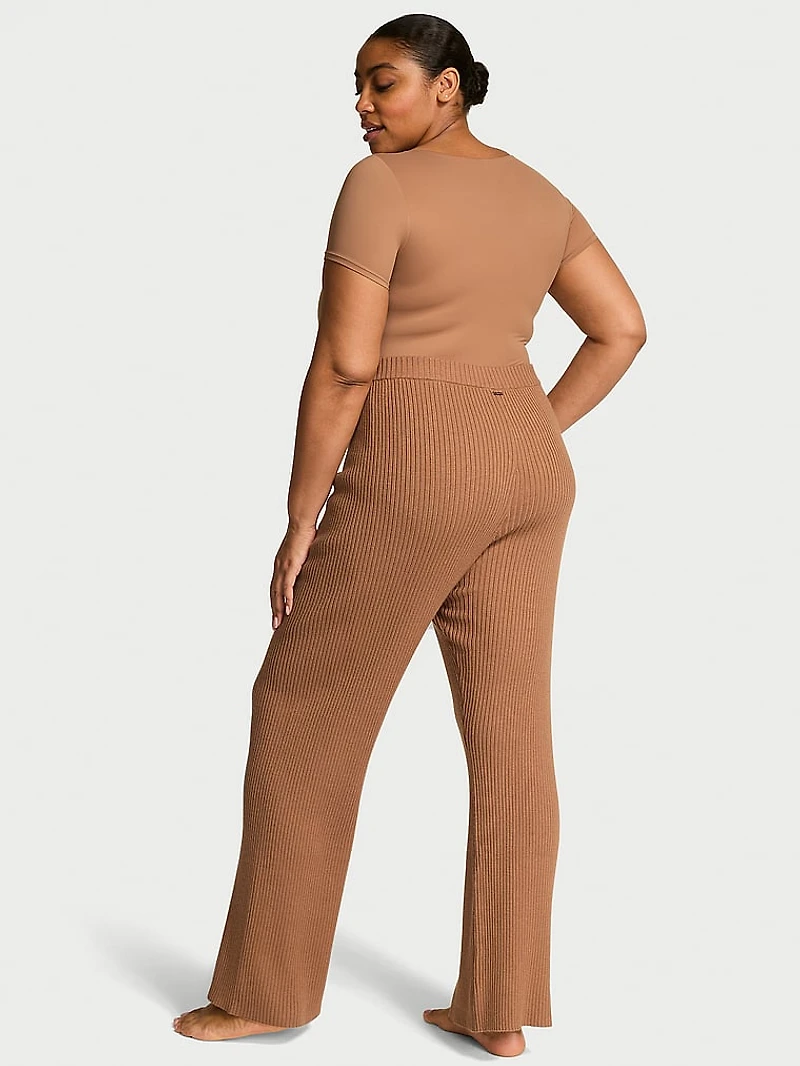 Luxe Ribbed Knit Flare Pants