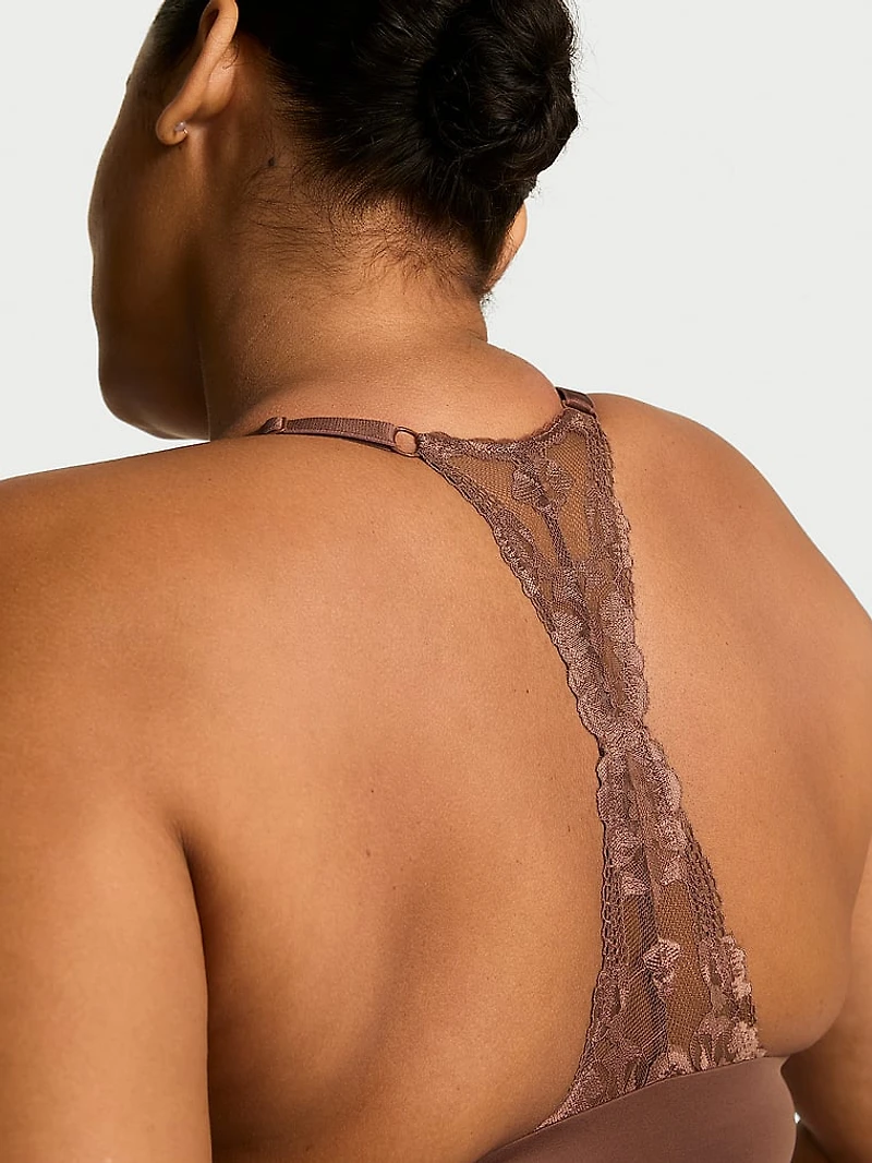 Lightly Lined Full-Coverage Lace Racerback Bra