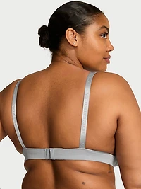 Cotton Logo Hardware Wireless Plunge Bralette