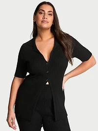 Luxe Ribbed Knit Flyaway Cardigan