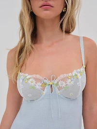 Gingham Rose Slip Dress
