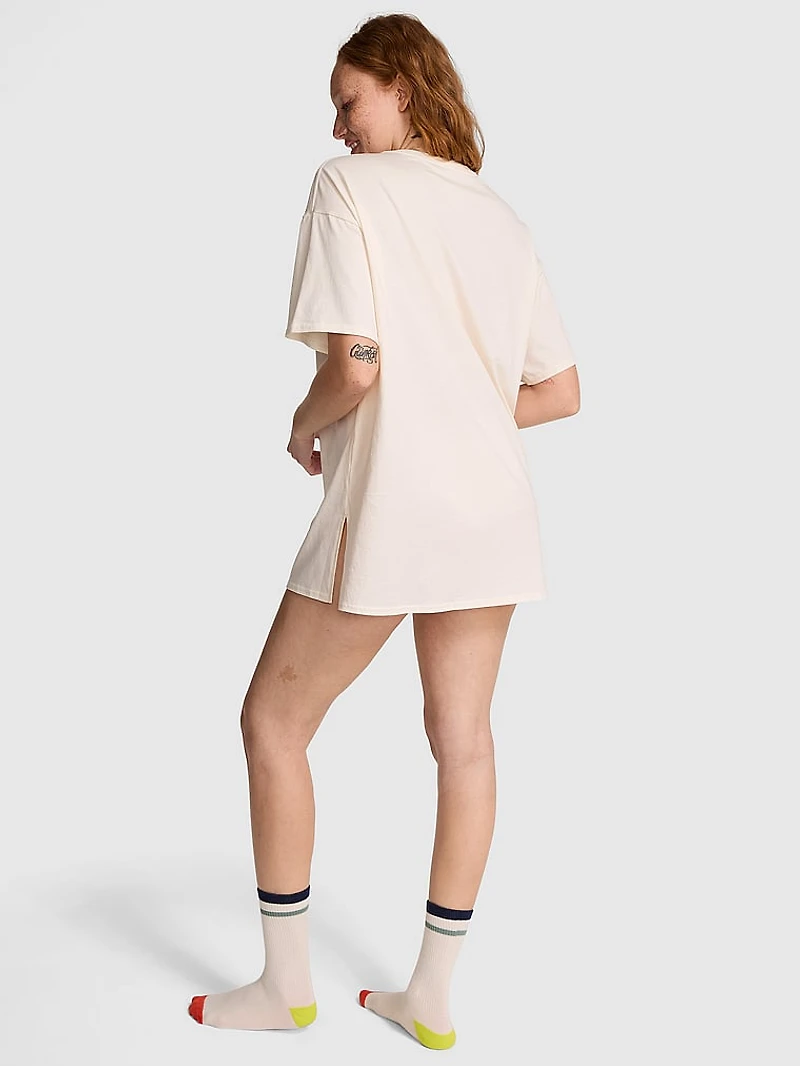 Cotton Side-Slit Tee & Panty Set