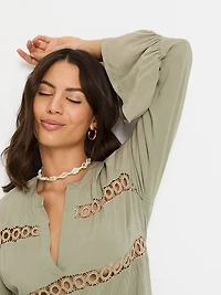 Short V-neck Ruffle Dress