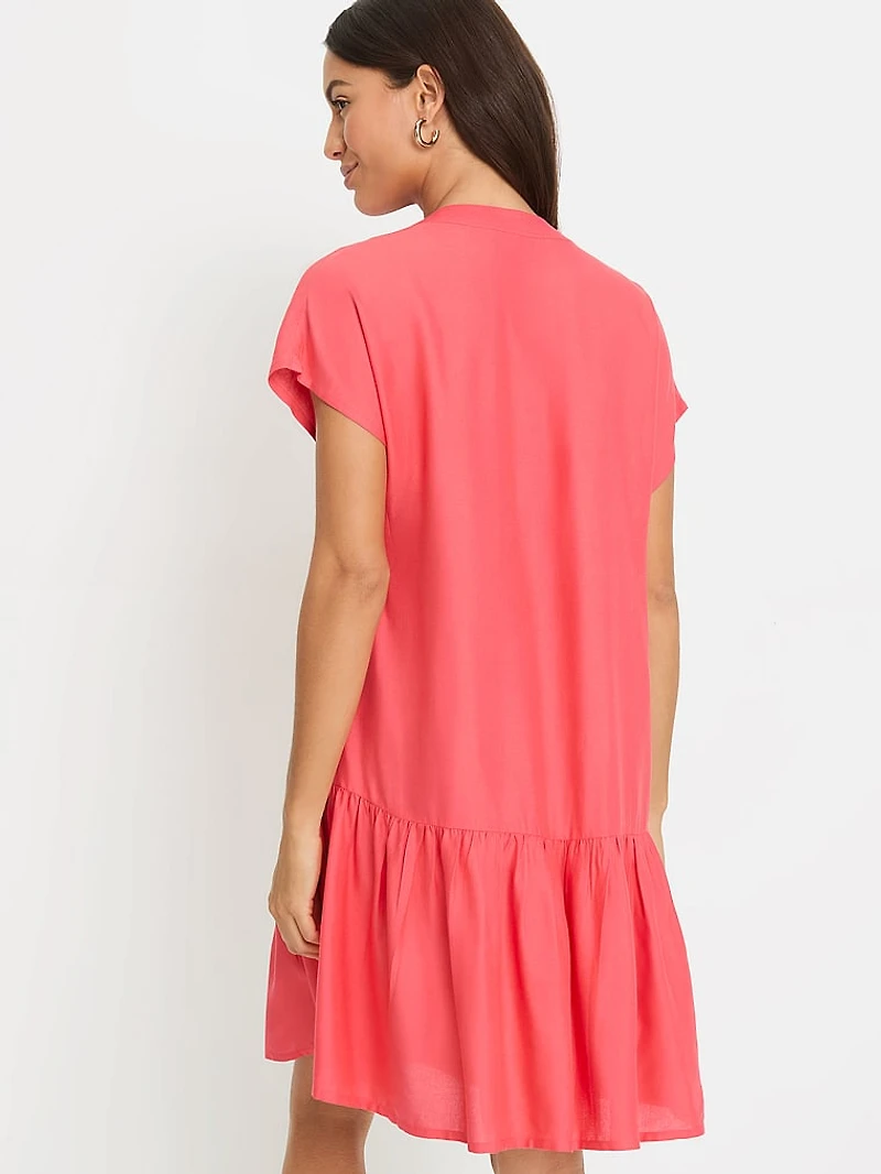 Boxy Viscose Shirt Dress