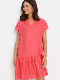 Boxy Viscose Shirt Dress