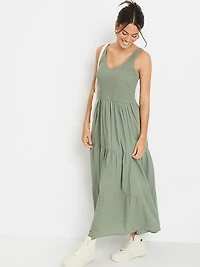 Tiered V-Neck Maxi Dress