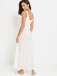 Tiered V-Neck Maxi Dress