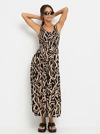 Tiered V-Neck Maxi Dress