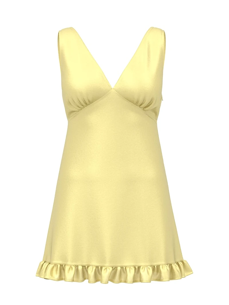 Summer Fling Satin Ruffle Dress