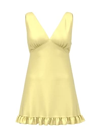 Summer Fling Satin Ruffle Dress