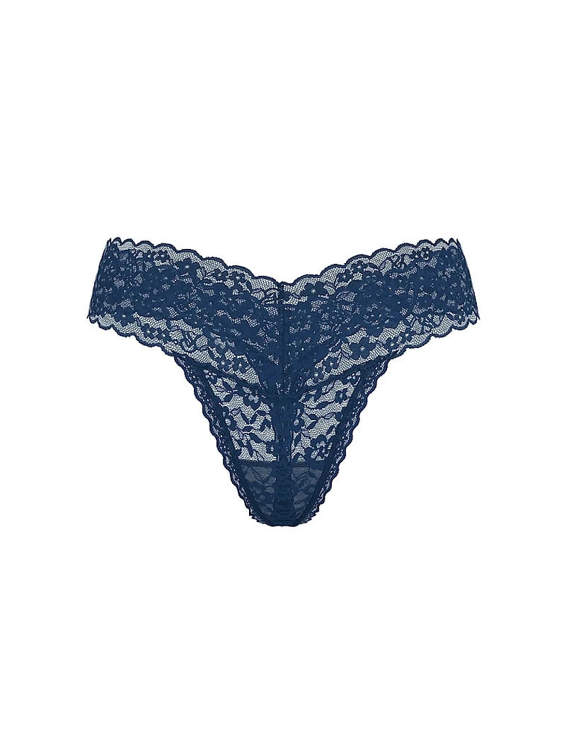 Lace Lace-Up Thong Panty