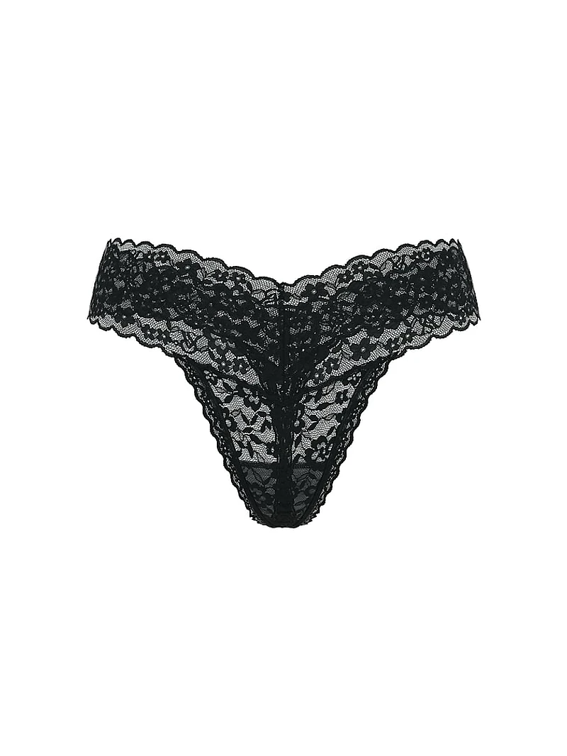 Lace Lace-Up Thong Panty