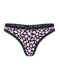 Cotton Lace Bow Thong Panty