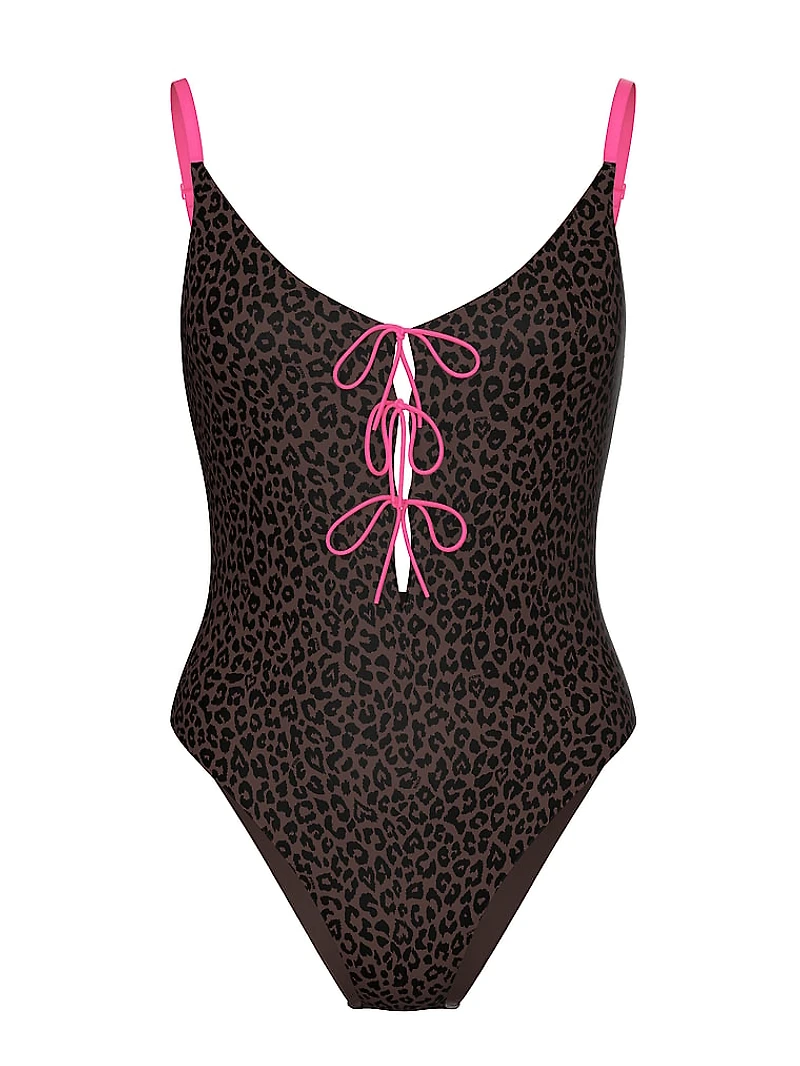 Front-Tie One-Piece Swimsuit