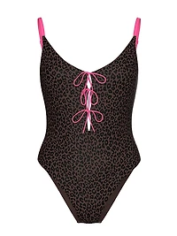 Front-Tie One-Piece Swimsuit