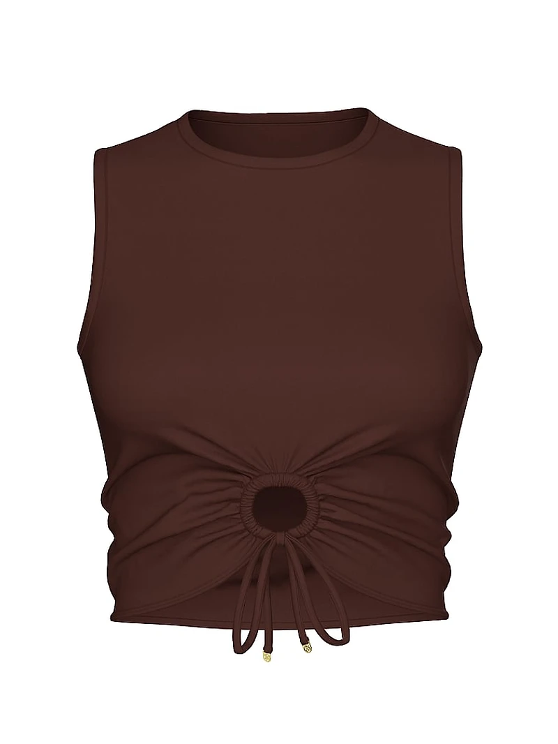 Beachwear Swim Tie-Front Tank Top