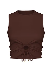 Beachwear Swim Tie-Front Tank Top