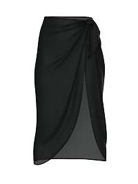 Beachwear Sheer Crinkle Midi Sarong