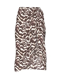Beachwear Sheer Crinkle Midi Sarong