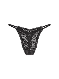 Lace Strappy-Back String Thong Panty