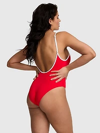 Low-Back One-Piece Swimsuit