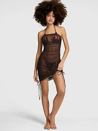 Mesh Ruched Midi Dress