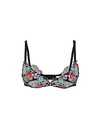 Geo Daisy Lace Unlined Low-Cut Demi Bra