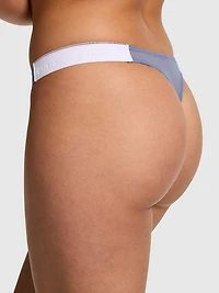 Logo Cotton Scoop Thong Panty