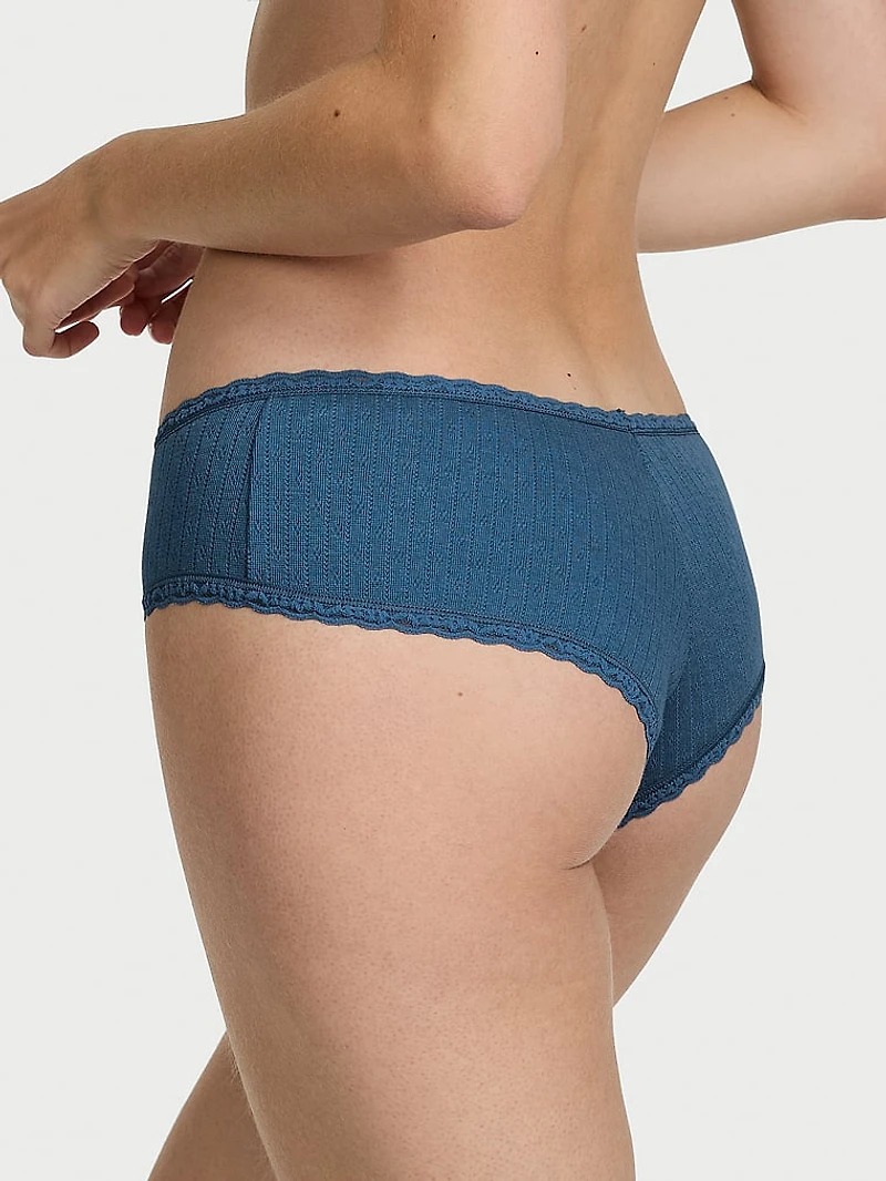 Cotton Lace-Waist Cheeky Panty