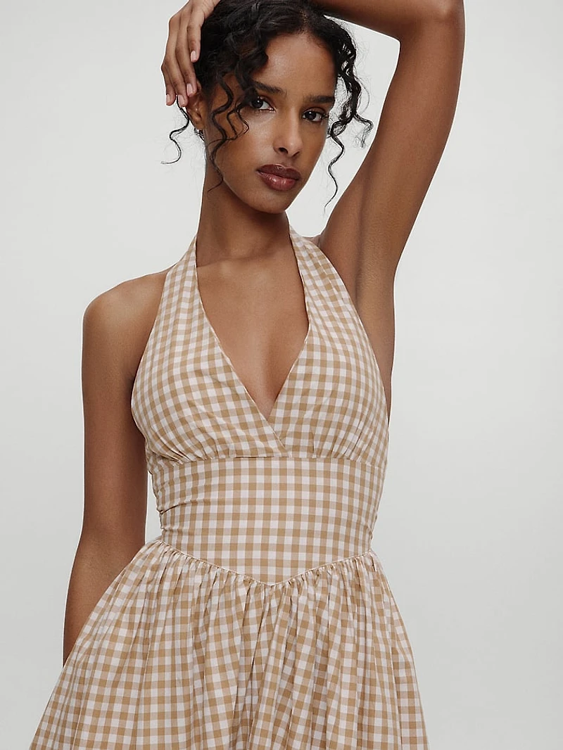 Prairie Poplin Midi Dress