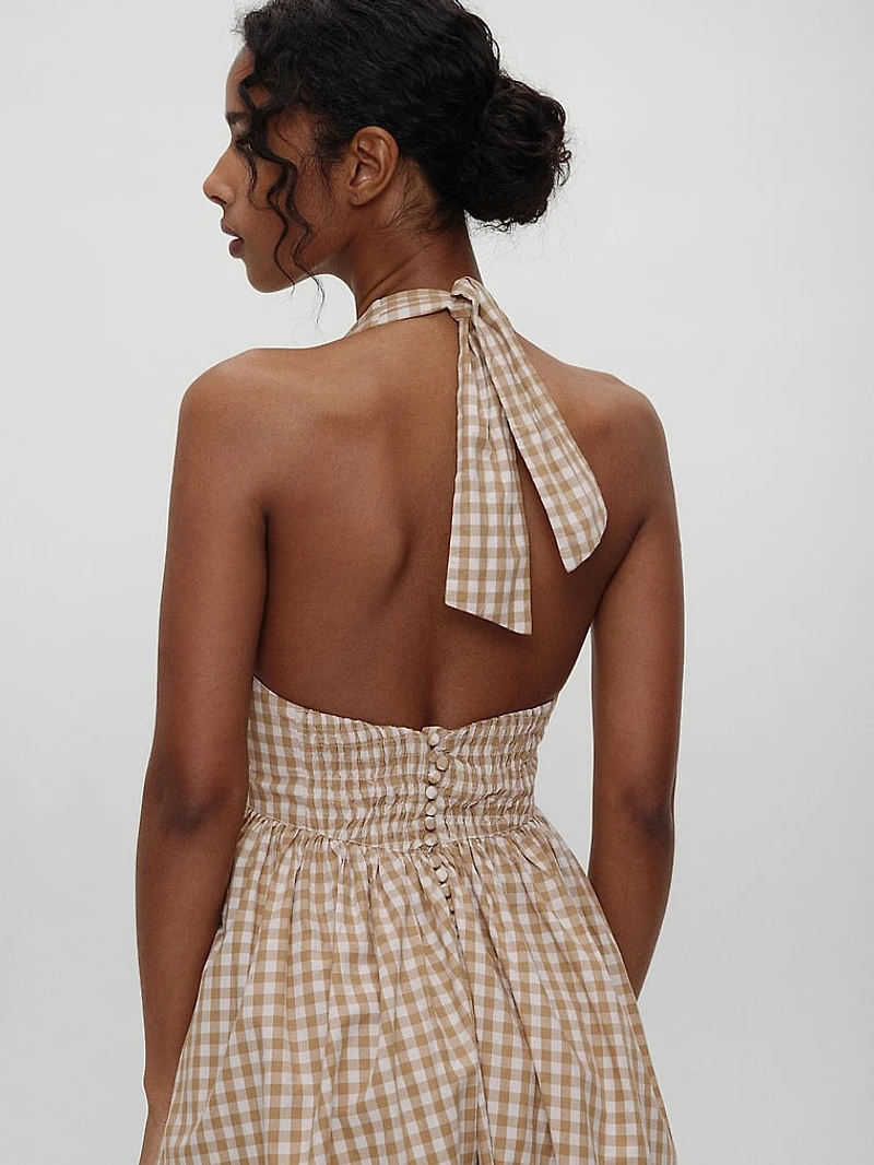 Prairie Poplin Midi Dress