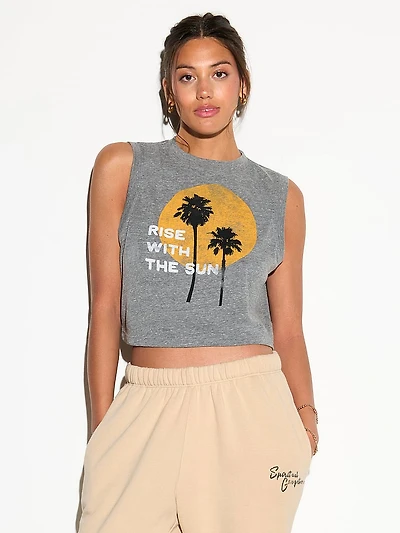 Crawford Cotton Blend Crop Tank