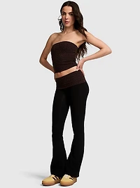 All-Day Cotton Foldover Flare Leggings