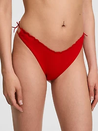 Cotton Daisy Patch High-Leg Thong Panty