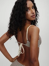 Jolene Striped Rib Bikini Top