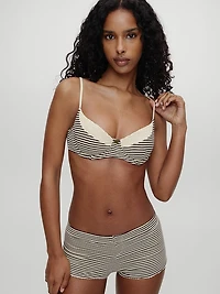Jolene Striped Rib Bikini Top