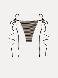 Tia Striped Rib Bikini Bottom