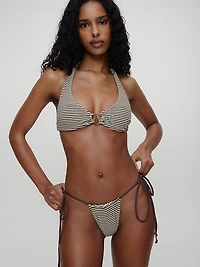 Tia Striped Rib Bikini Bottom