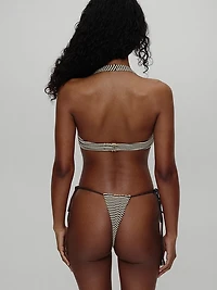 Tia Striped Rib Bikini Bottom