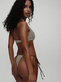 Beau Striped Rib Bikini Top