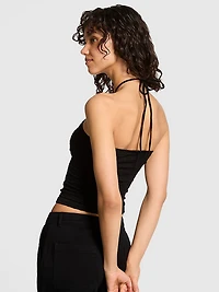 Floral Jacquard Halter Top