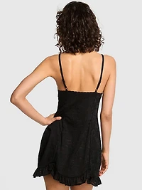 Wink Lace Ruffle Slip Dress
