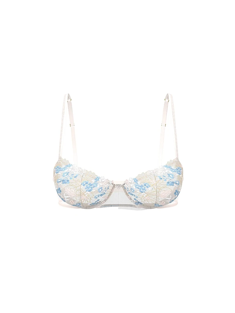 Wicked Bloom Embroidery Unlined Balconette Bra