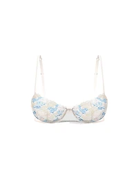 Wicked Bloom Embroidery Unlined Balconette Bra