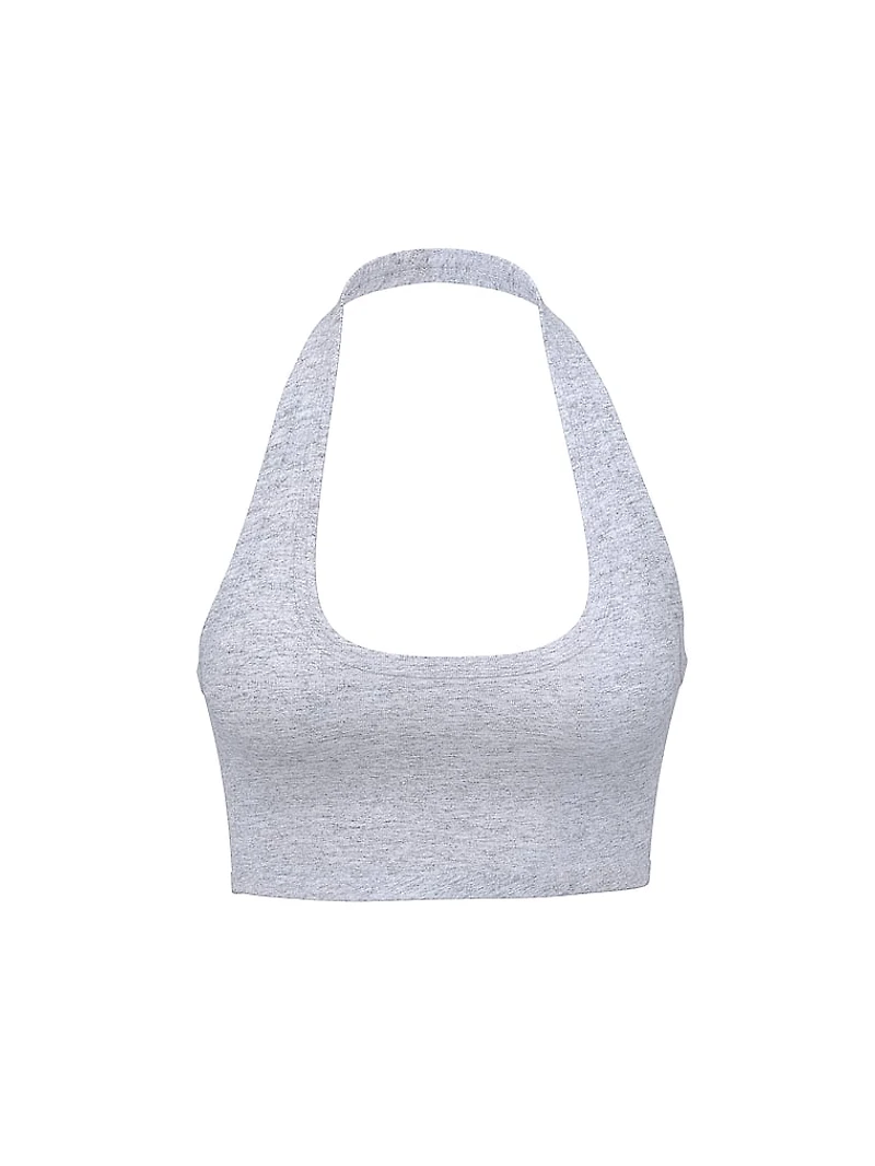 All-Day Cotton Halter Sports Bra