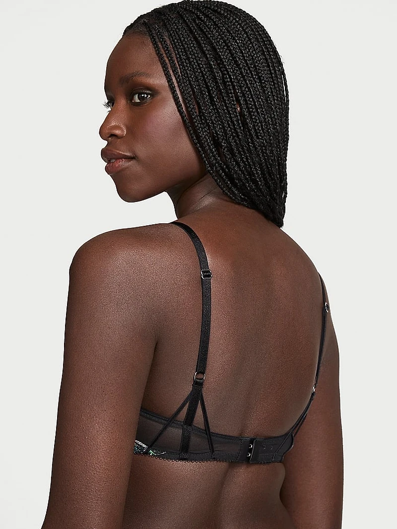 Sheer Shine Unlined Low-Cut Demi Bra