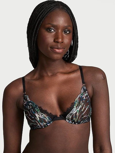 Sheer Shine Unlined Low-Cut Demi Bra