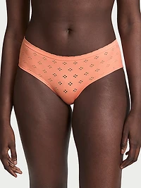 Seamless Rib Lace-Trim Hiphugger Panty